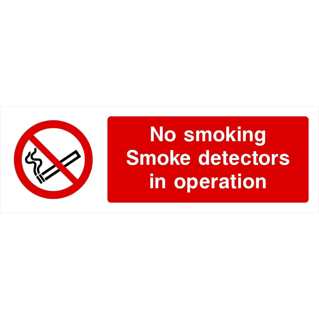No Smoking Smoke Detectors In Operation Sign - The Sign Shed
