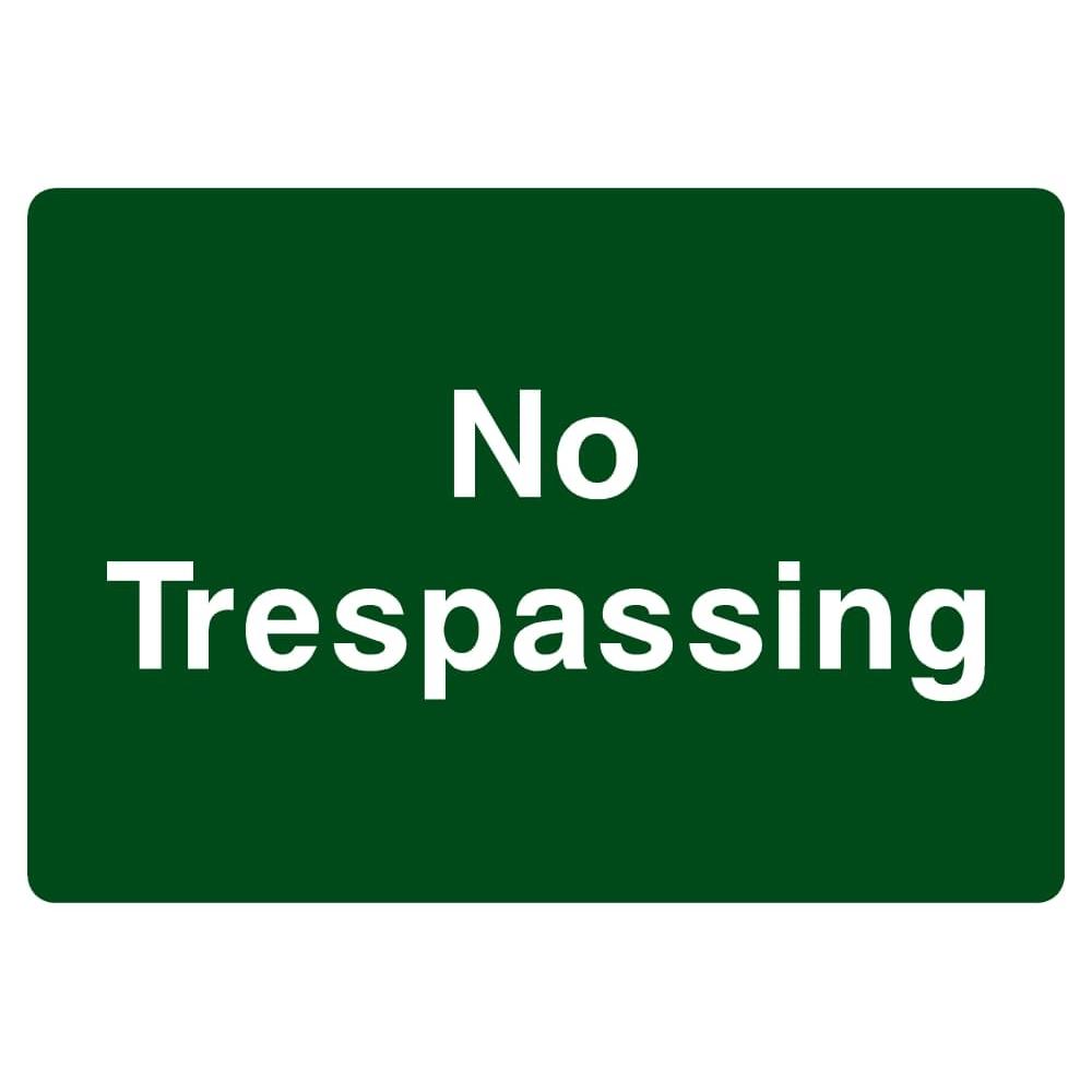 No Trespassing Sign - The Sign Shed