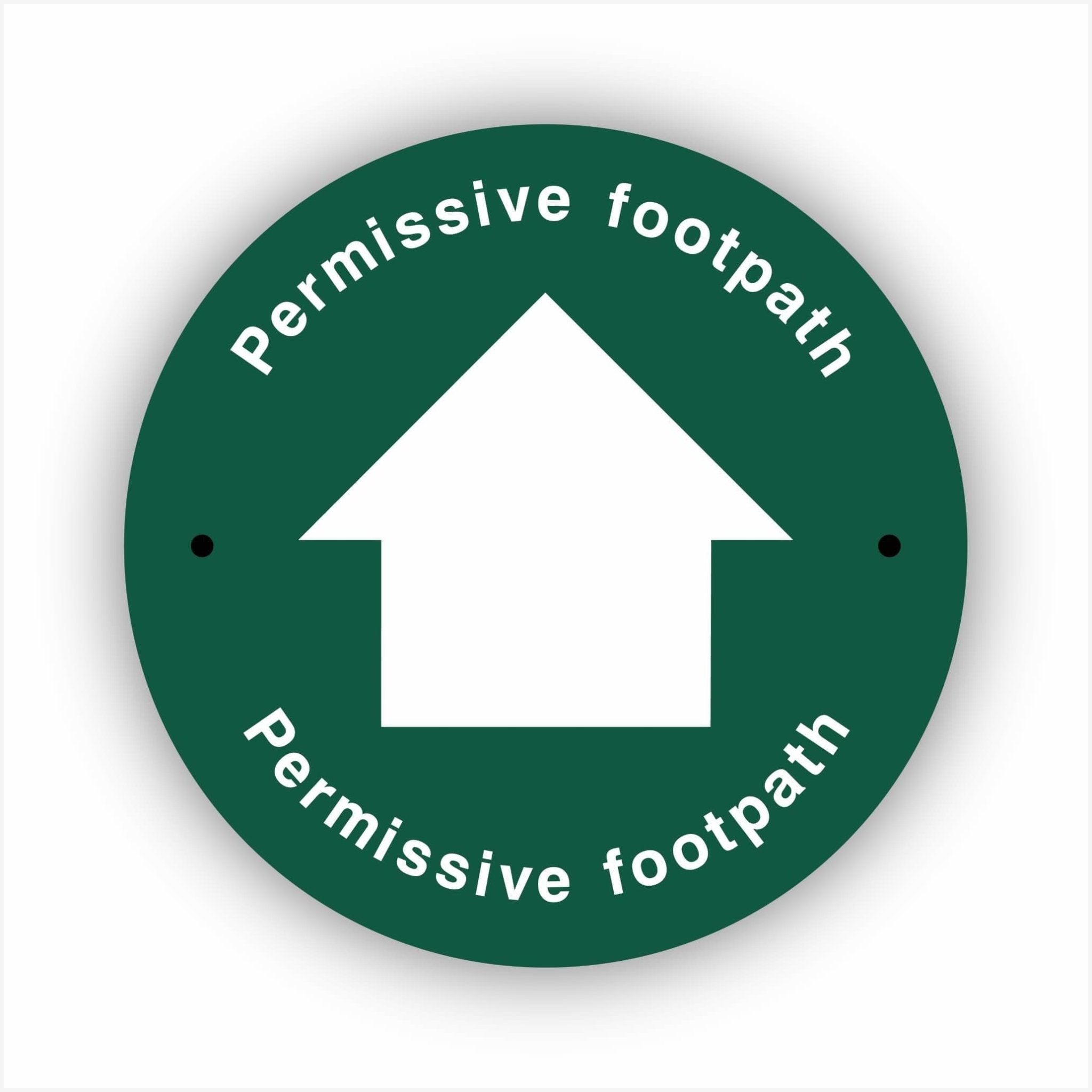 Permissive Footpath White Arrow Waymarker sign - The Sign Shed