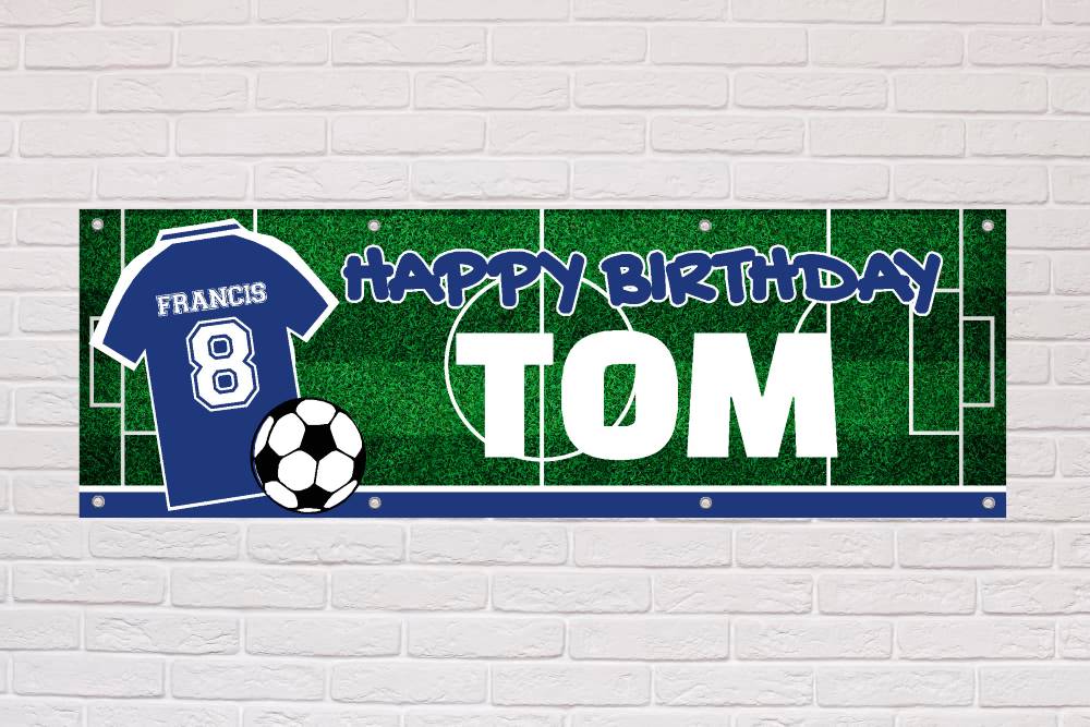 Personalised Birthday Banner | Midlands Blue City - The Sign Shed