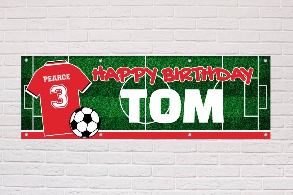 Personalised Birthday Banner | Red Forest - The Sign Shed