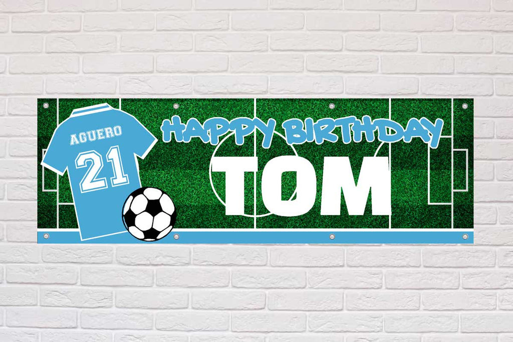 Personalised Birthday Banner | Sky Blues City - The Sign Shed