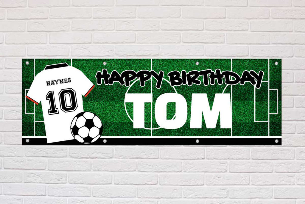 Personalised Birthday Banner | White and Black London - The Sign Shed