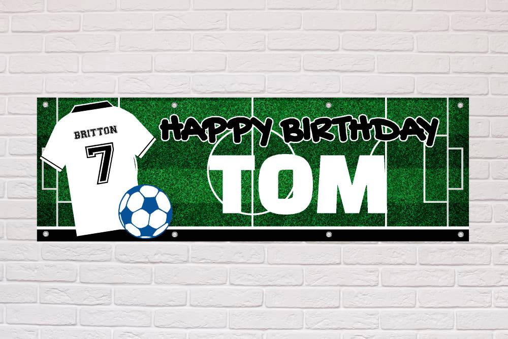 Personalised Birthday Banner | White and Black Wales - The Sign Shed