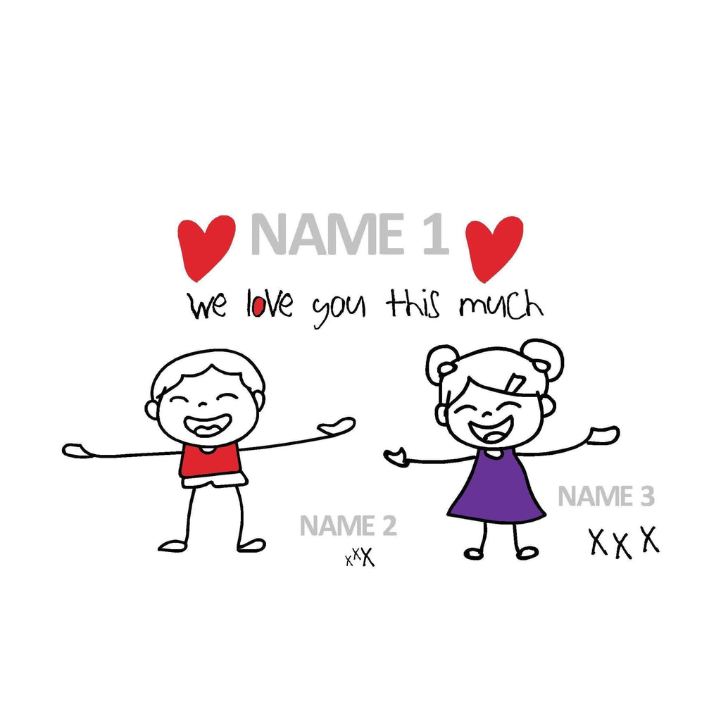 Personalised Boy and Girl We Love You This Much Sign - The Sign Shed