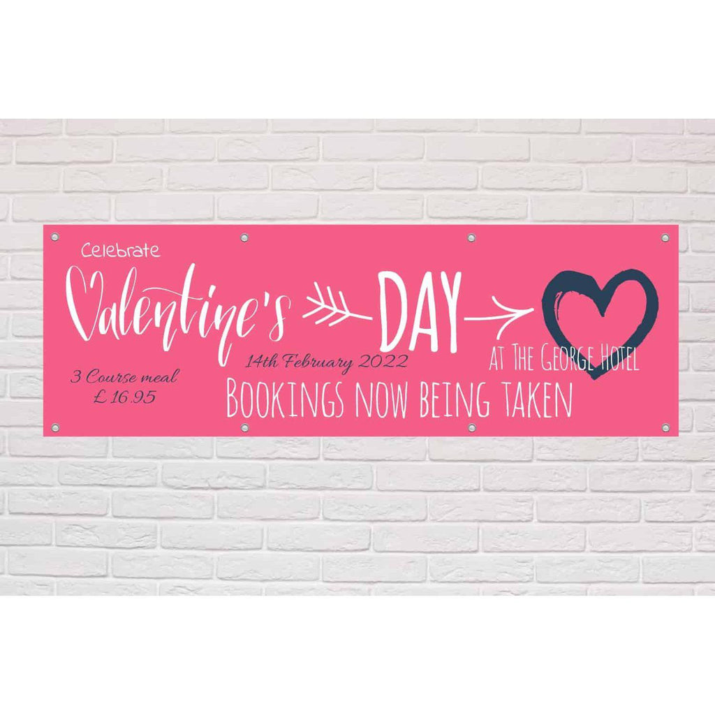 Personalised Celebrate Valentine's Banner - The Sign Shed