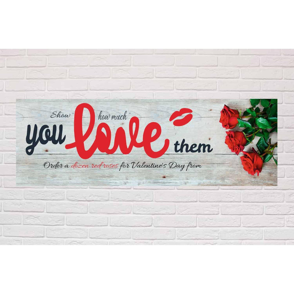 Personalised Florists Valentine's Banner - The Sign Shed