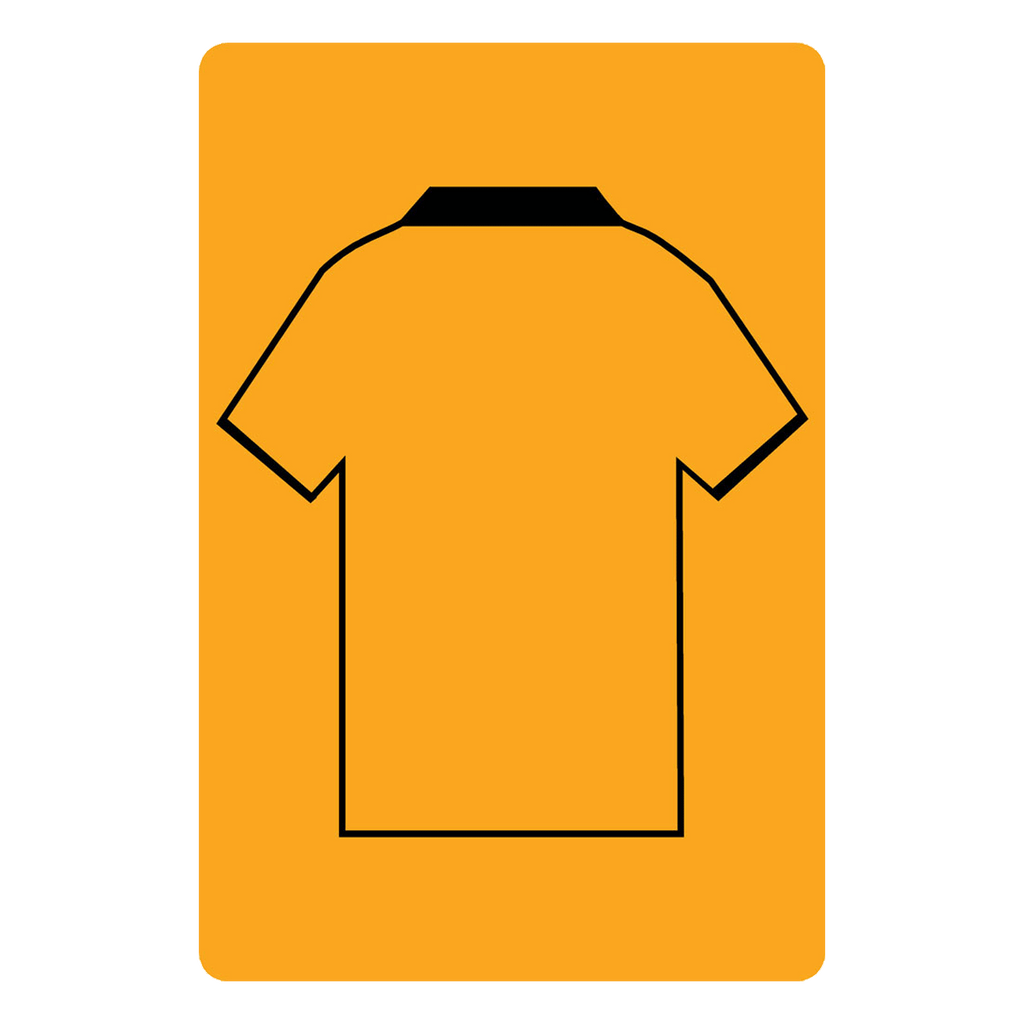 Personalised Football Shirt Sign | Amber and Black Trim - The Sign Shed