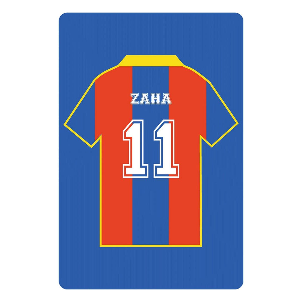 Personalised Football Shirt Sign | Blue and Red Stripes - The Sign Shed
