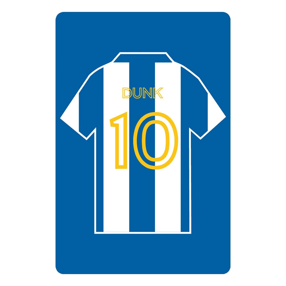 Personalised Football Shirt Sign | Blue and White Albion - The Sign Shed