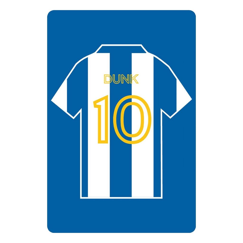 Personalised Football Shirt Sign | Blue and White Albion - The Sign Shed