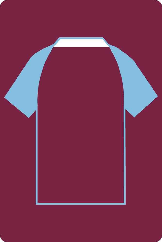 Personalised Football Shirt Sign | Claret and Blue North - The Sign Shed