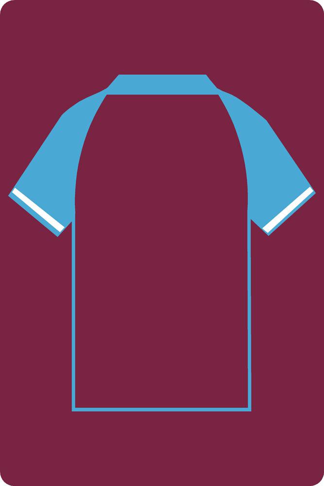 Personalised Football Shirt Sign | Claret and Blue United - The Sign Shed