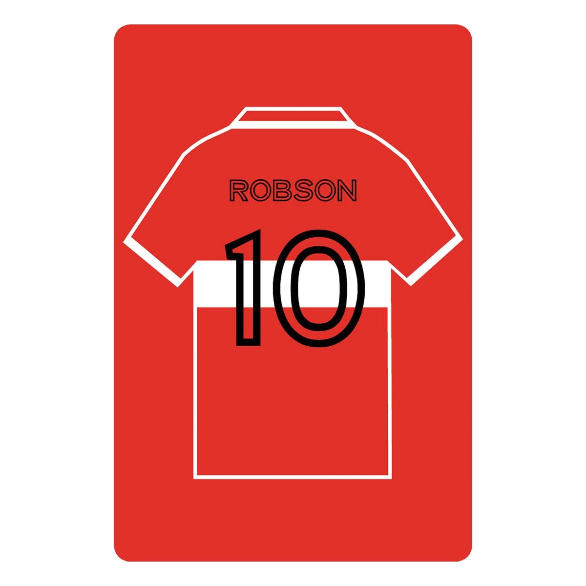 Personalised Football Shirt Sign | North East Red and Whites - The Sign Shed