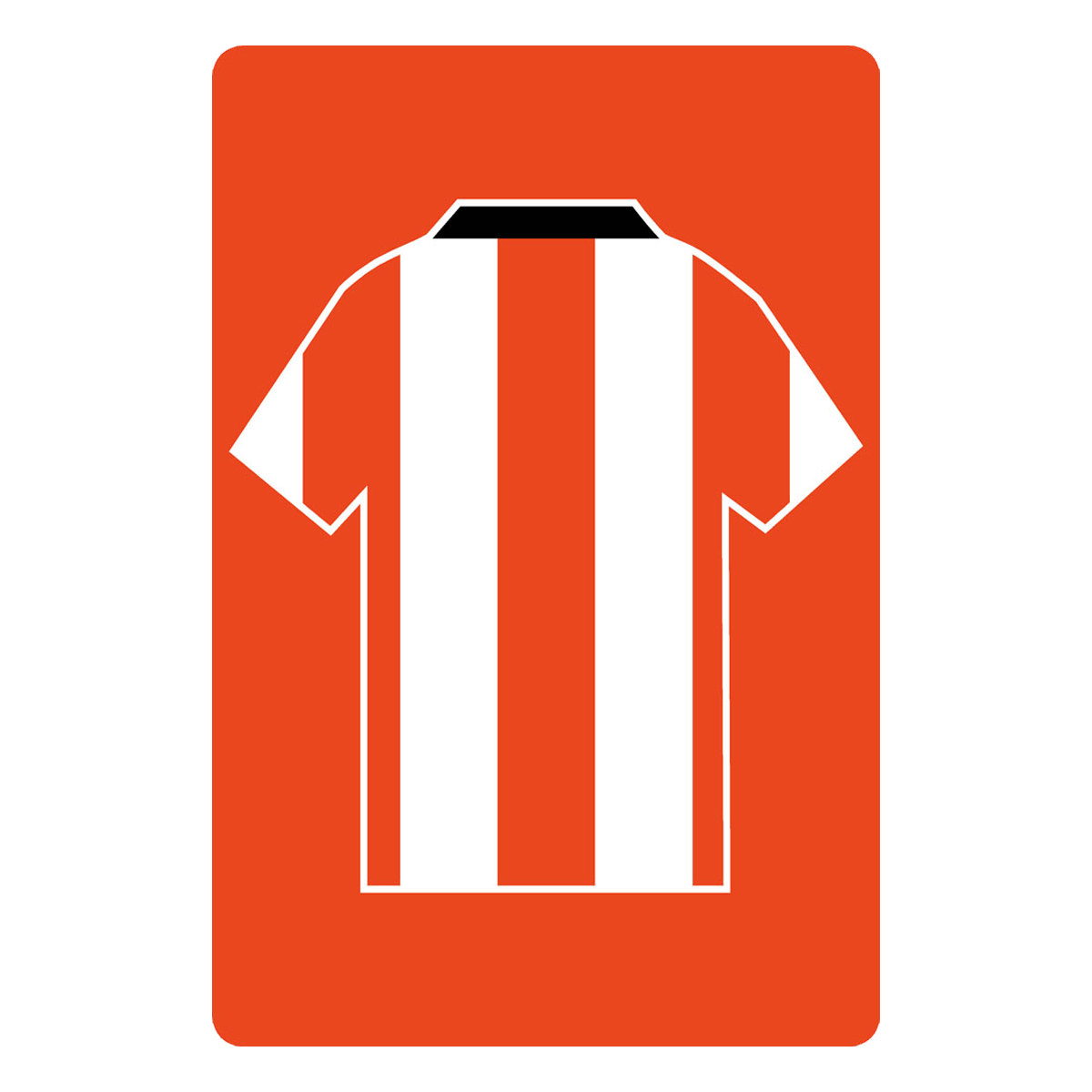 Personalised Football Shirt Sign | Red and White City - The Sign Shed