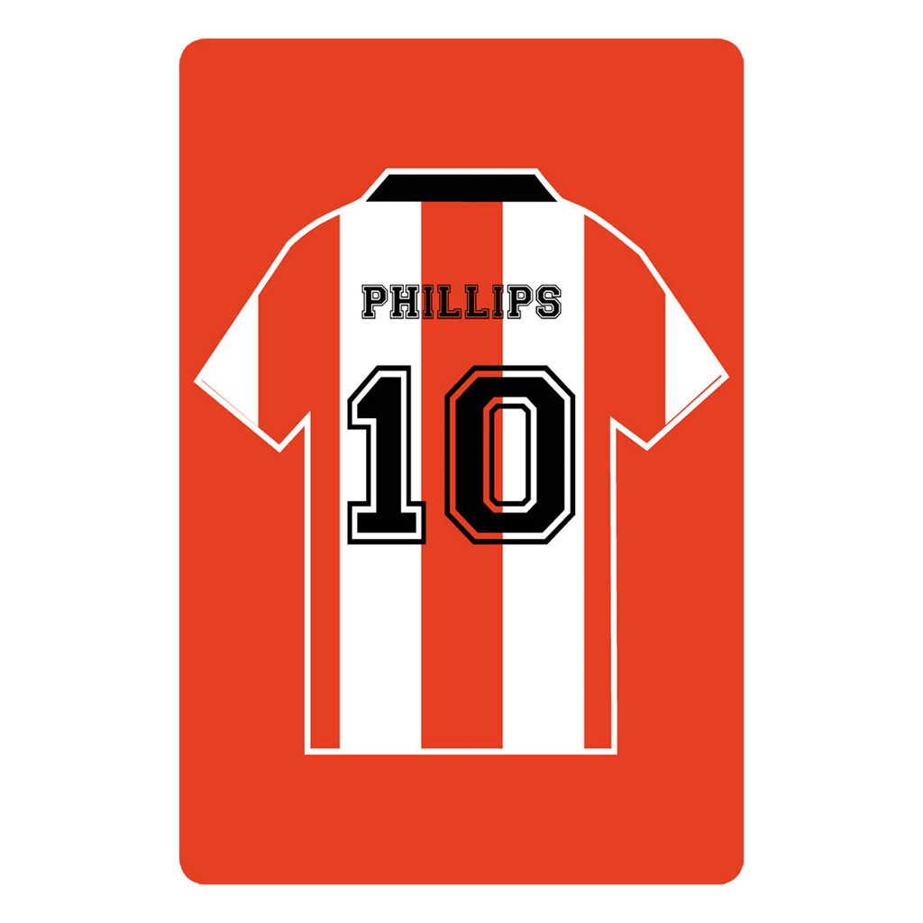 Personalised Football Shirt Sign | Red and White Mackems - The Sign Shed