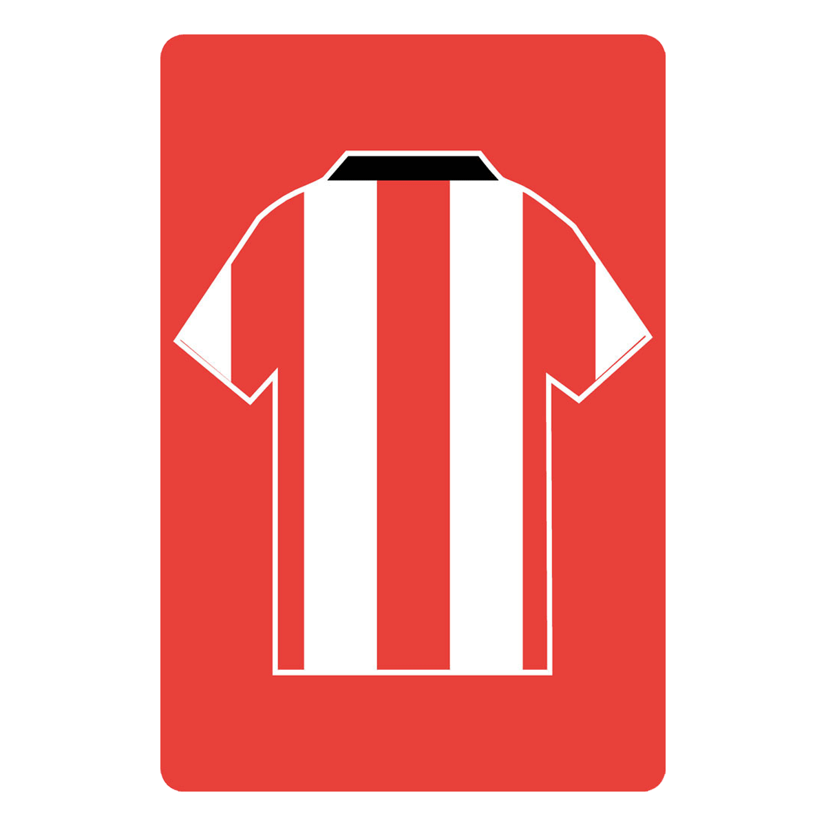 Personalised Football Shirt Sign | Red and White Stripe United - The Sign Shed