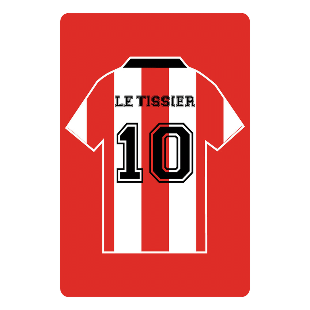 Personalised Football Shirt Sign | Red and White Stripes South East - The Sign Shed