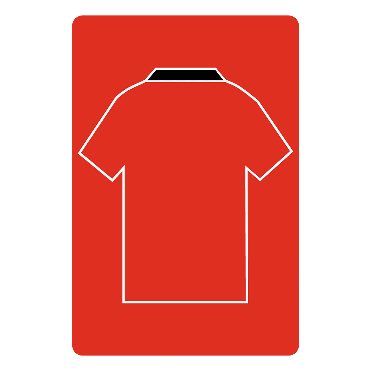 Personalised Football Shirt Sign | Red with Black Collar - The Sign Shed