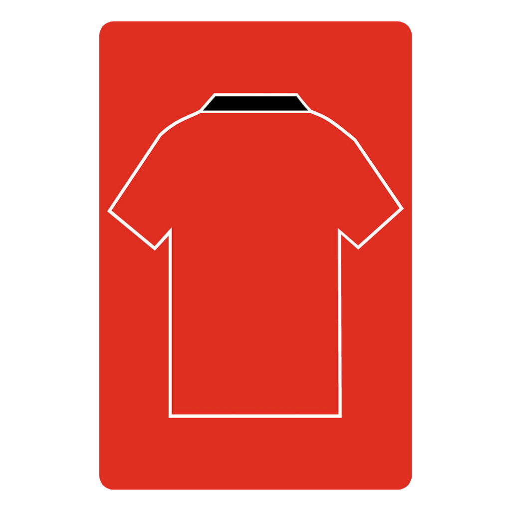 Personalised Football Shirt Sign | Red with Black Collar - The Sign Shed