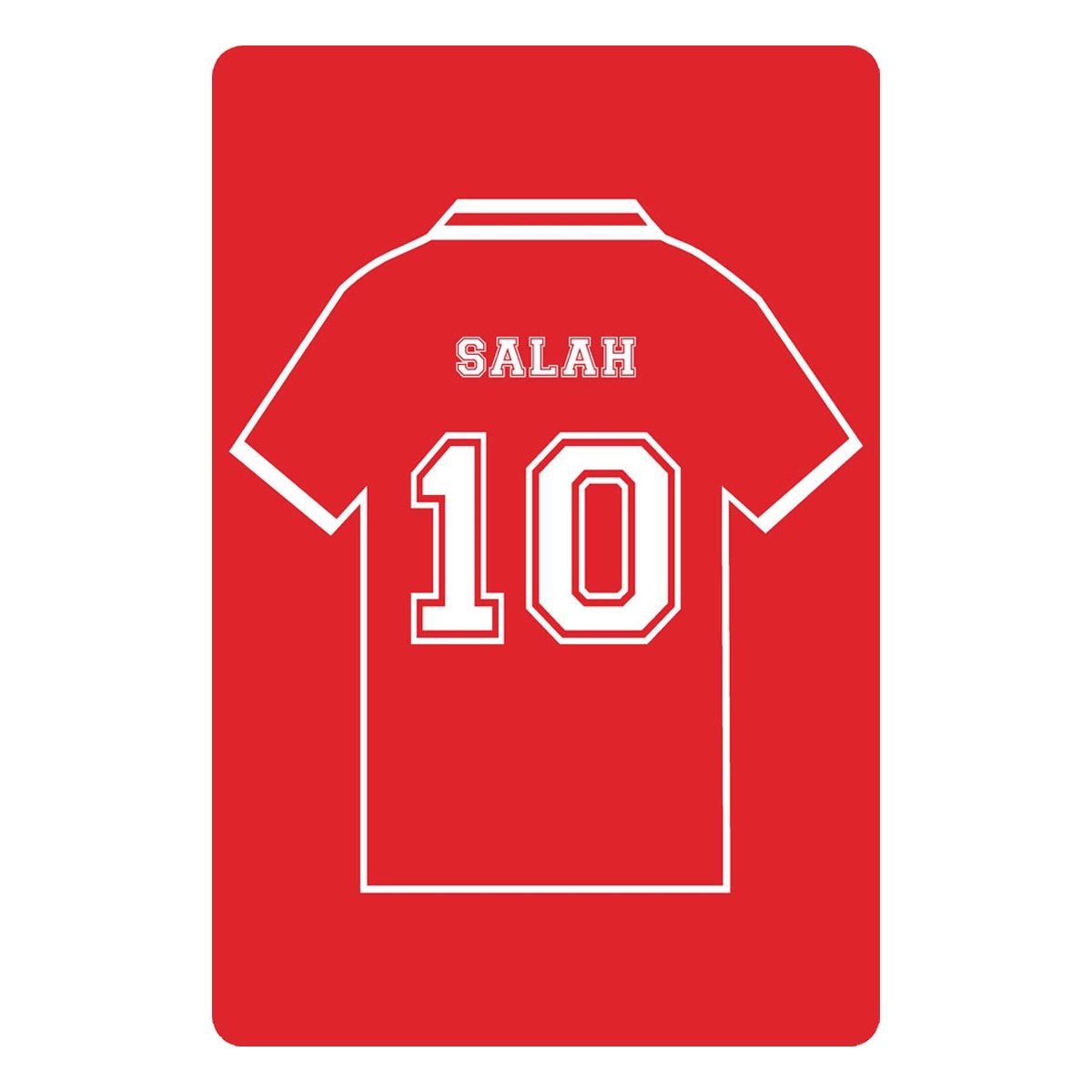 Personalised Football Shirt Sign | Red with White Collar - The Sign Shed