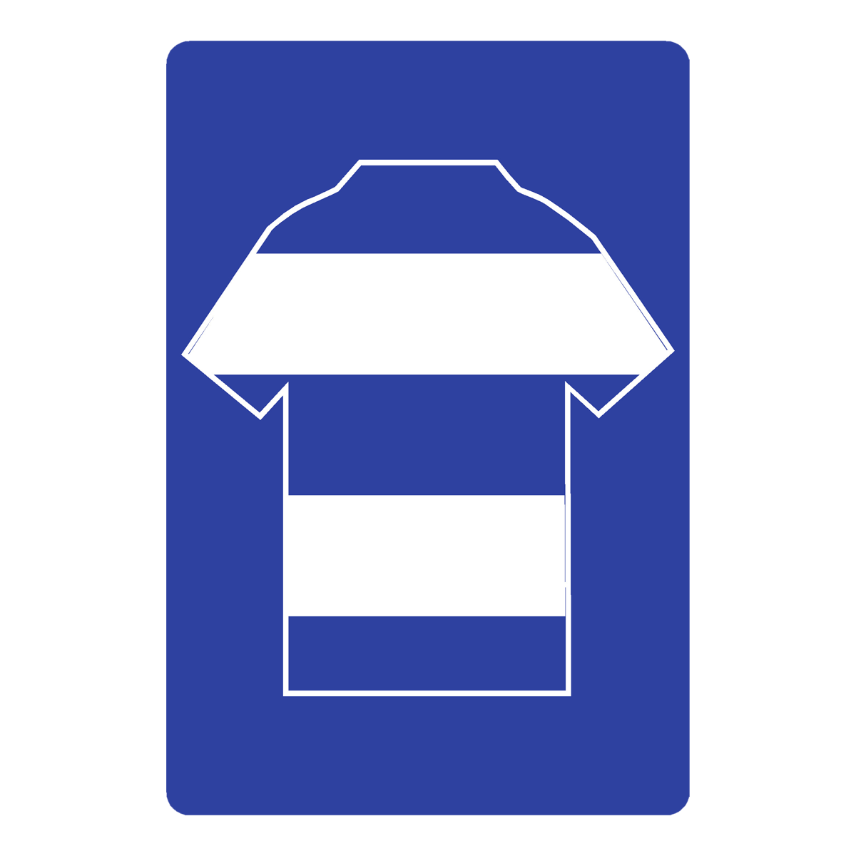 Personalised Football Shirt Sign | White and Blue Hoops London - The Sign Shed