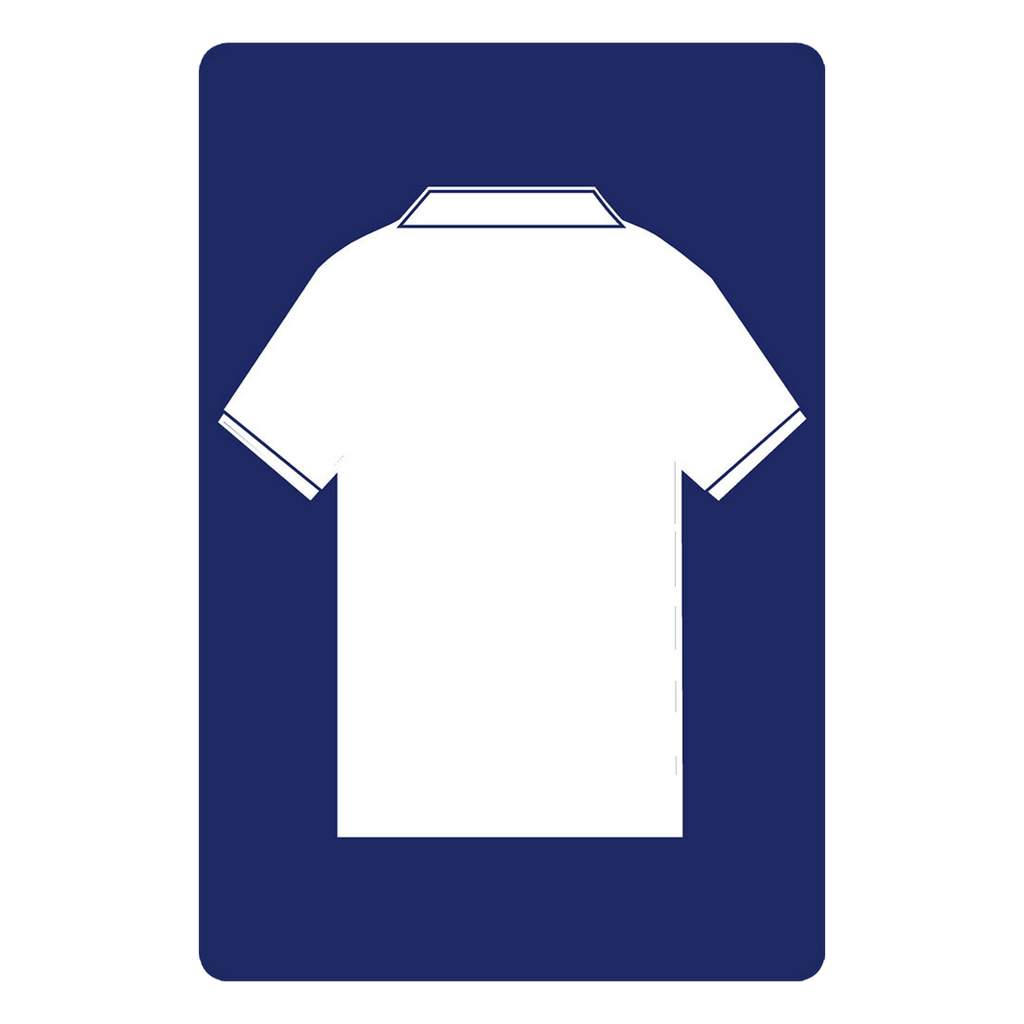 Personalised Football Shirt Sign | White and Navy Lancashire - The Sign Shed