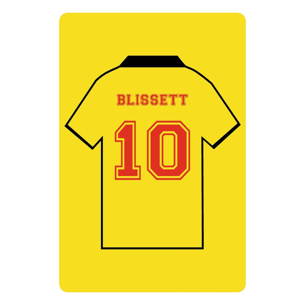 Personalised Football Shirt Sign | Yellow and Black London - The Sign Shed