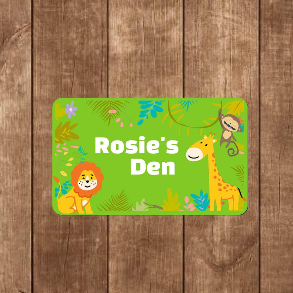 Personalised Kid's Door Sign | Jungle Design - The Sign Shed