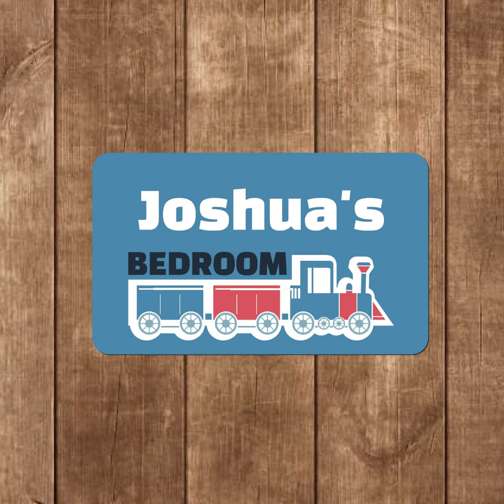 Personalised Kid's Door Sign | Toy Train - The Sign Shed
