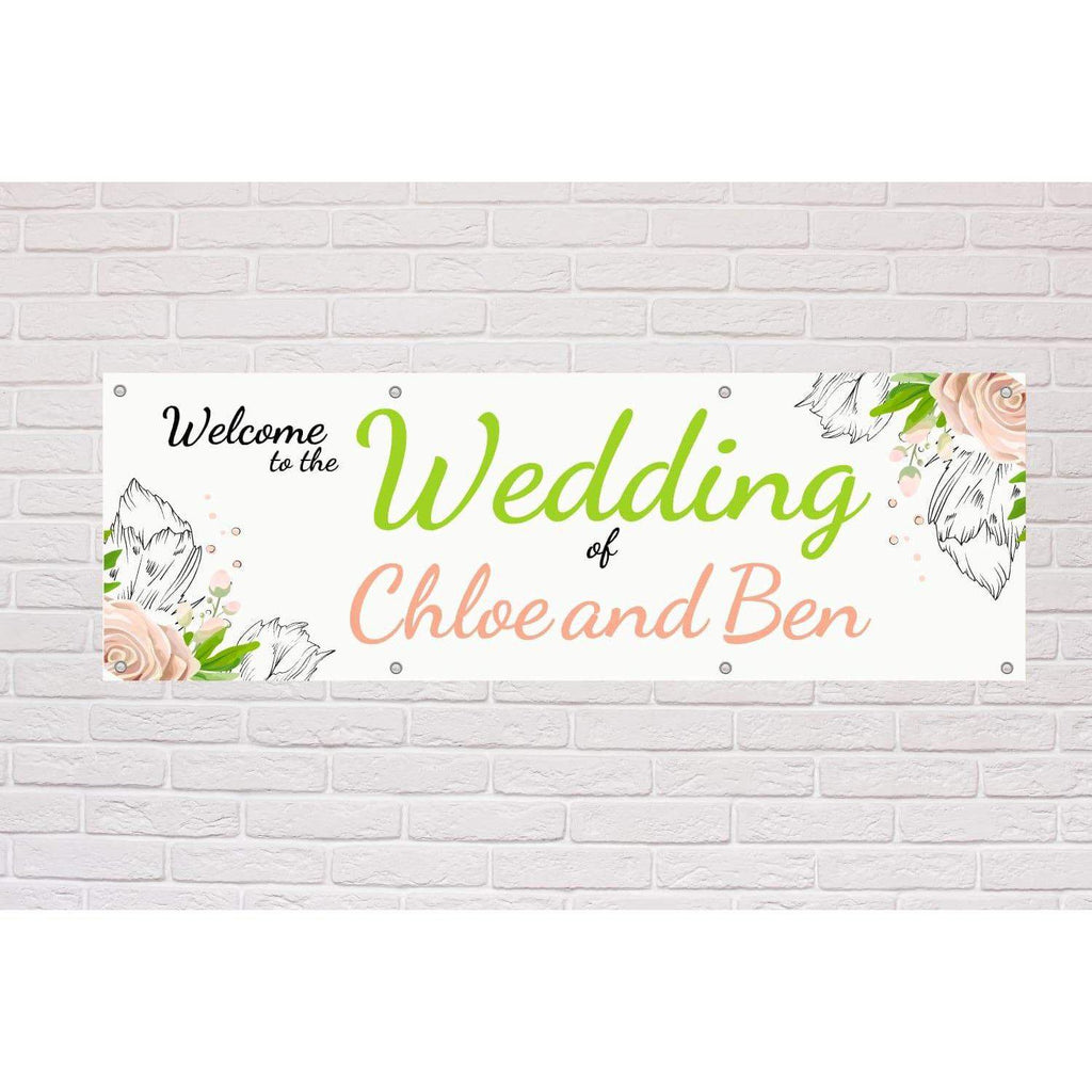 Personalised Welcome to The Wedding banner - The Sign Shed