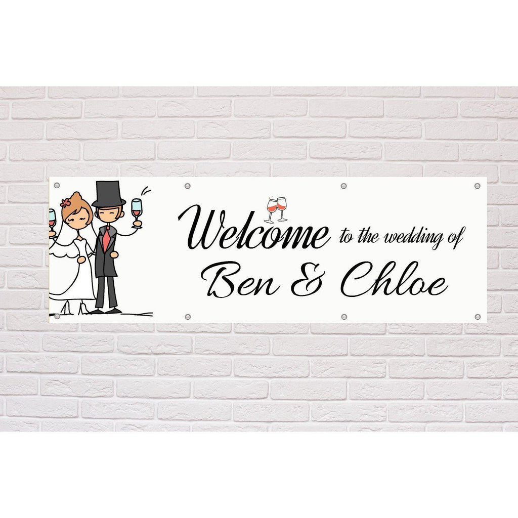Personalised Welcome to Wedding banner - The Sign Shed