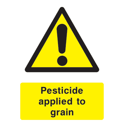 Pesticide Applied To Grain Sign - The Sign Shed