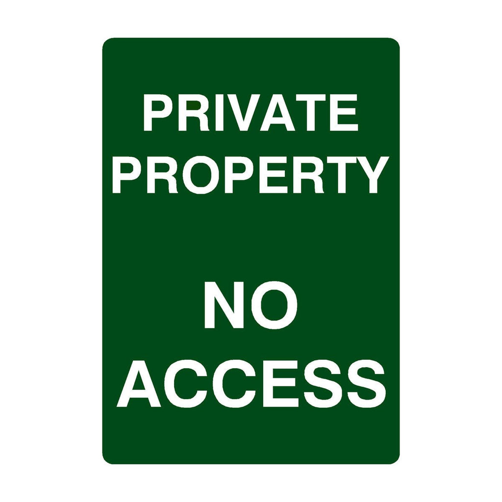 Private Property No Access Sign Portrait - The Sign Shed
