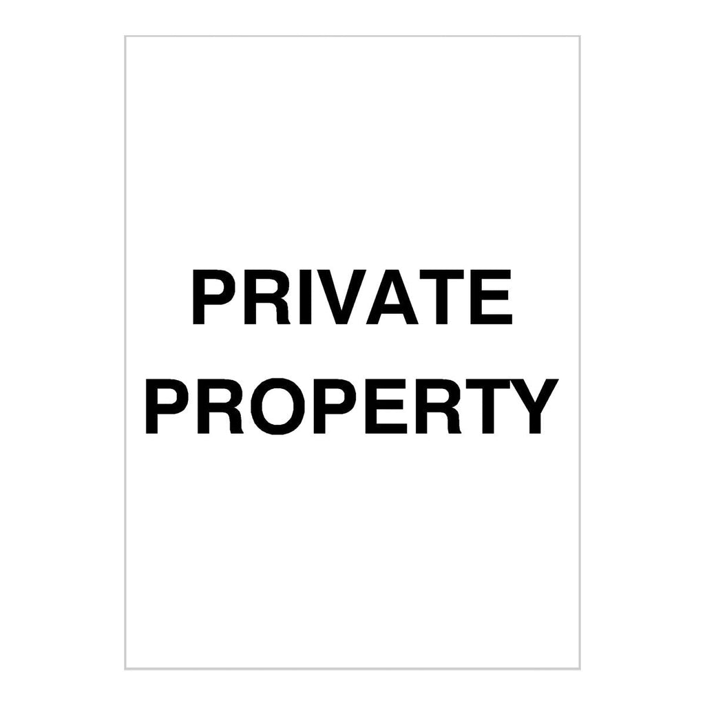 Private Property Portrait Sign - The Sign Shed