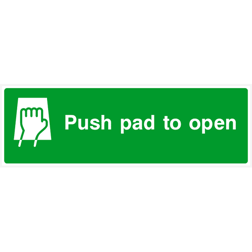 Push Pad To Open Sign - The Sign Shed