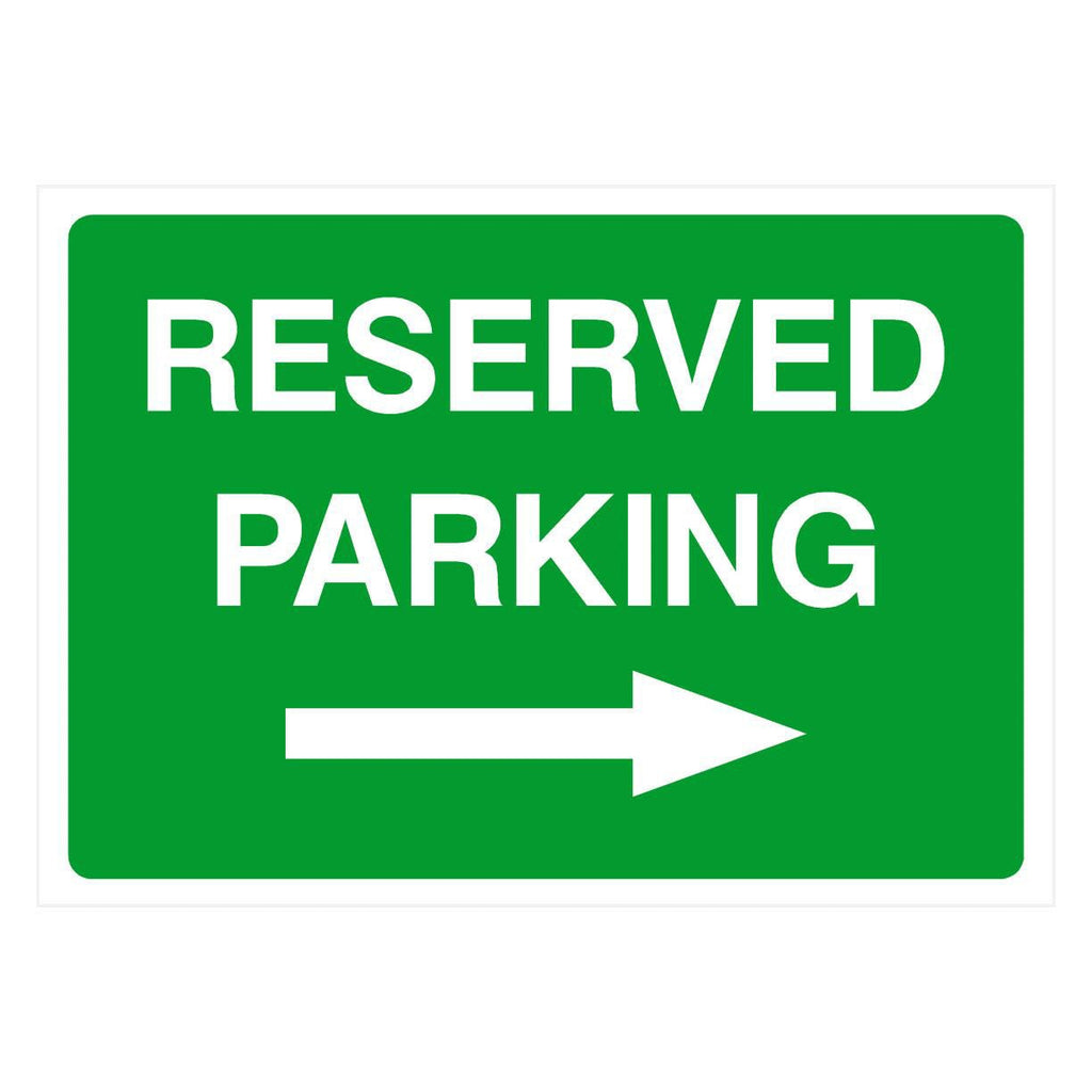 Reserved Parking Sign Right Arrow Landscape - The Sign Shed
