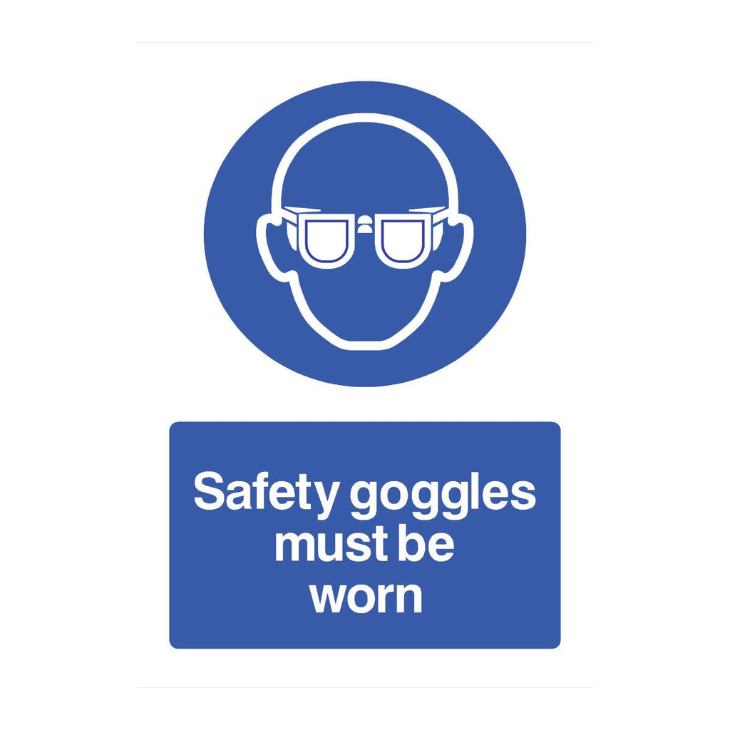 Safety Goggles Must Be Worn Sign - The Sign Shed