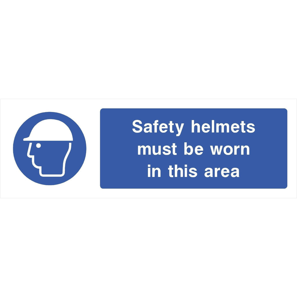 Safety Helmets Must Be Worn In This Area Sign - The Sign Shed