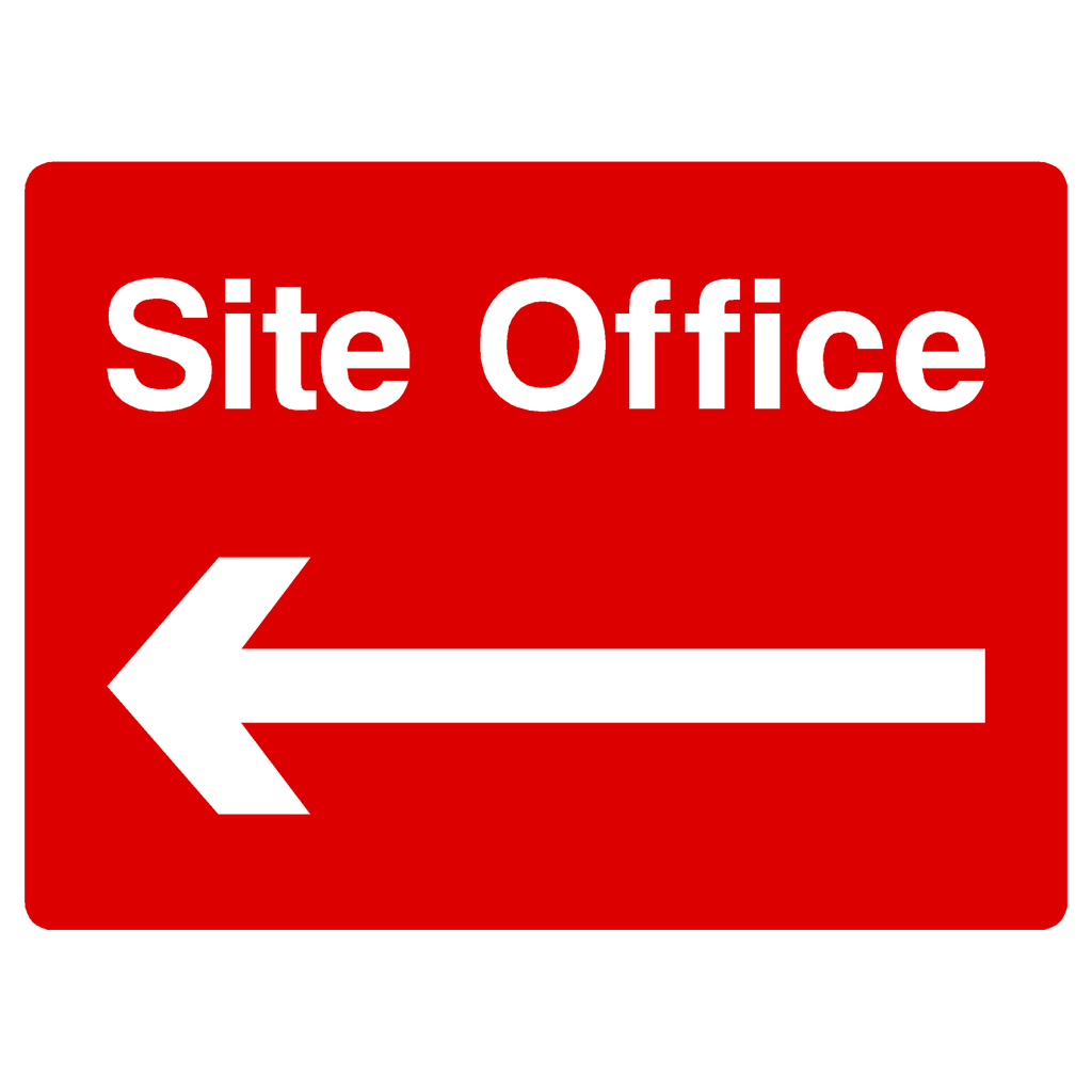 Site Office Sign Arrow Left - The Sign Shed