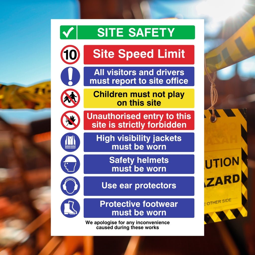 Site Safety Sign - 10 MPH Speed Limit - The Sign Shed
