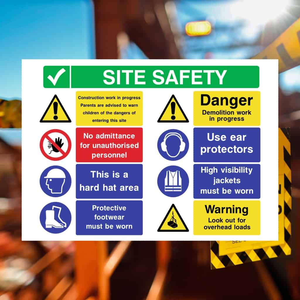 Site Safety Sign Construction Work In Progress - The Sign Shed