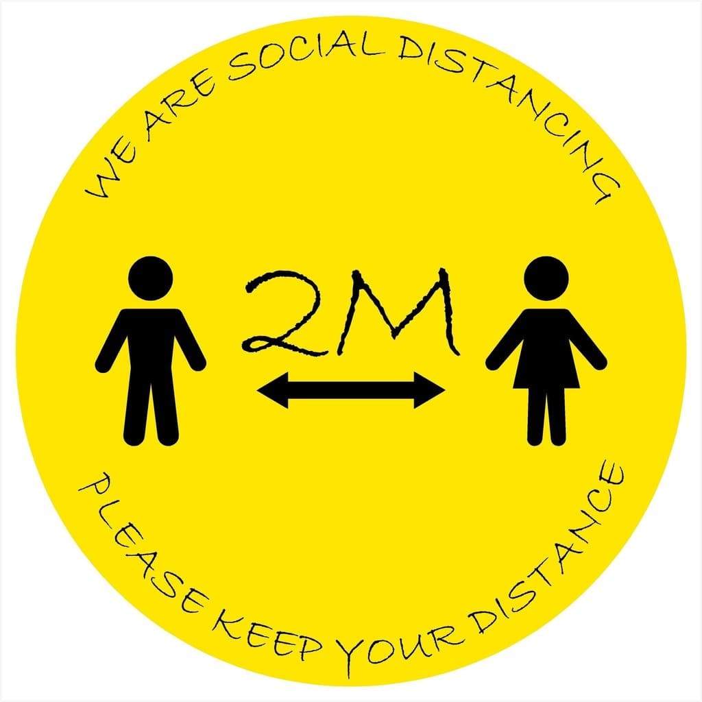 Social Distancing Keep Distance 2 Metre Floor Sticker - The Sign Shed