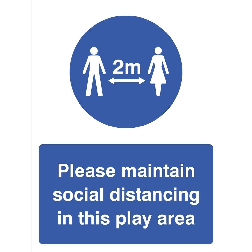 Social Distancing Play Area 2m Sign - The Sign Shed