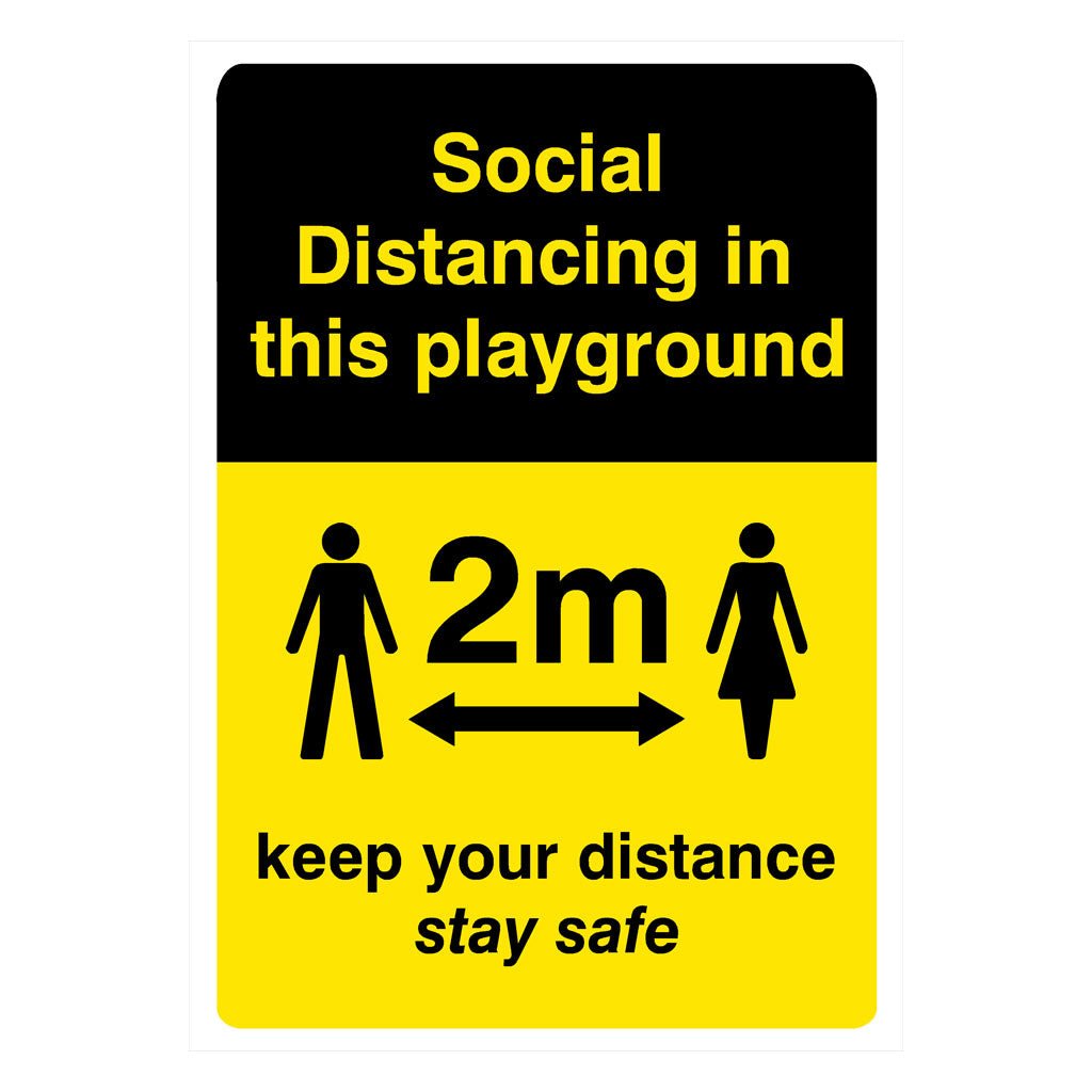 Social Distancing Playground Keep Distance 2m Sign - The Sign Shed