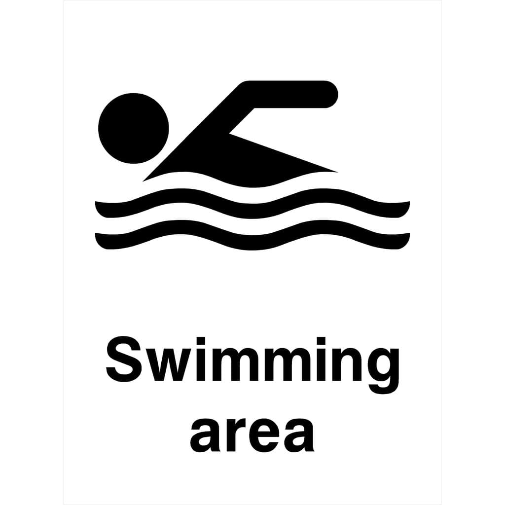 Swimming Area Sign - The Sign Shed