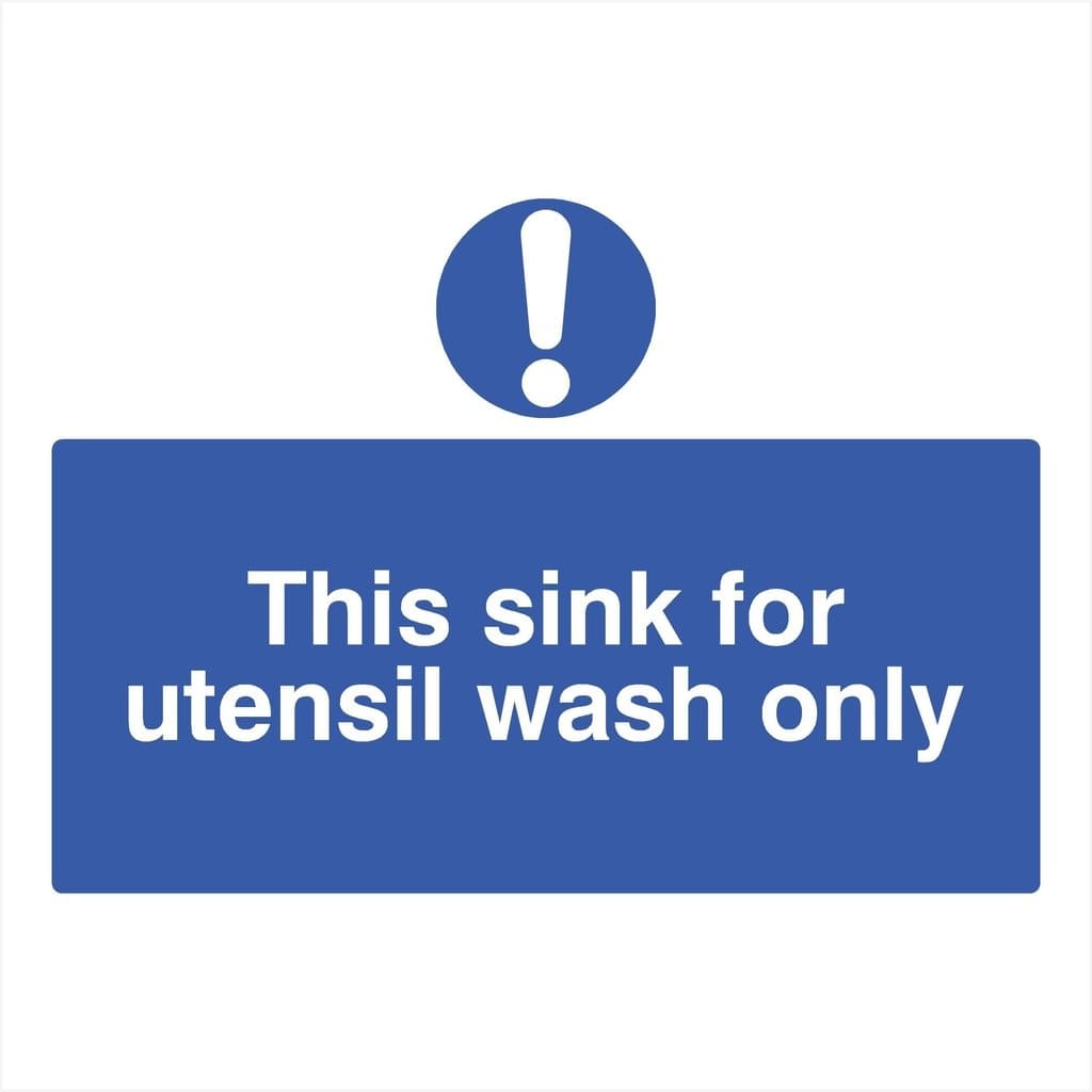 This Sink For Utensil Wash Only Sign - The Sign Shed