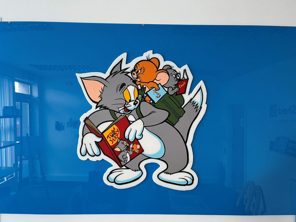 Tom and Jerry Original Warner Bros Perspex Sign Front - The Sign Shed