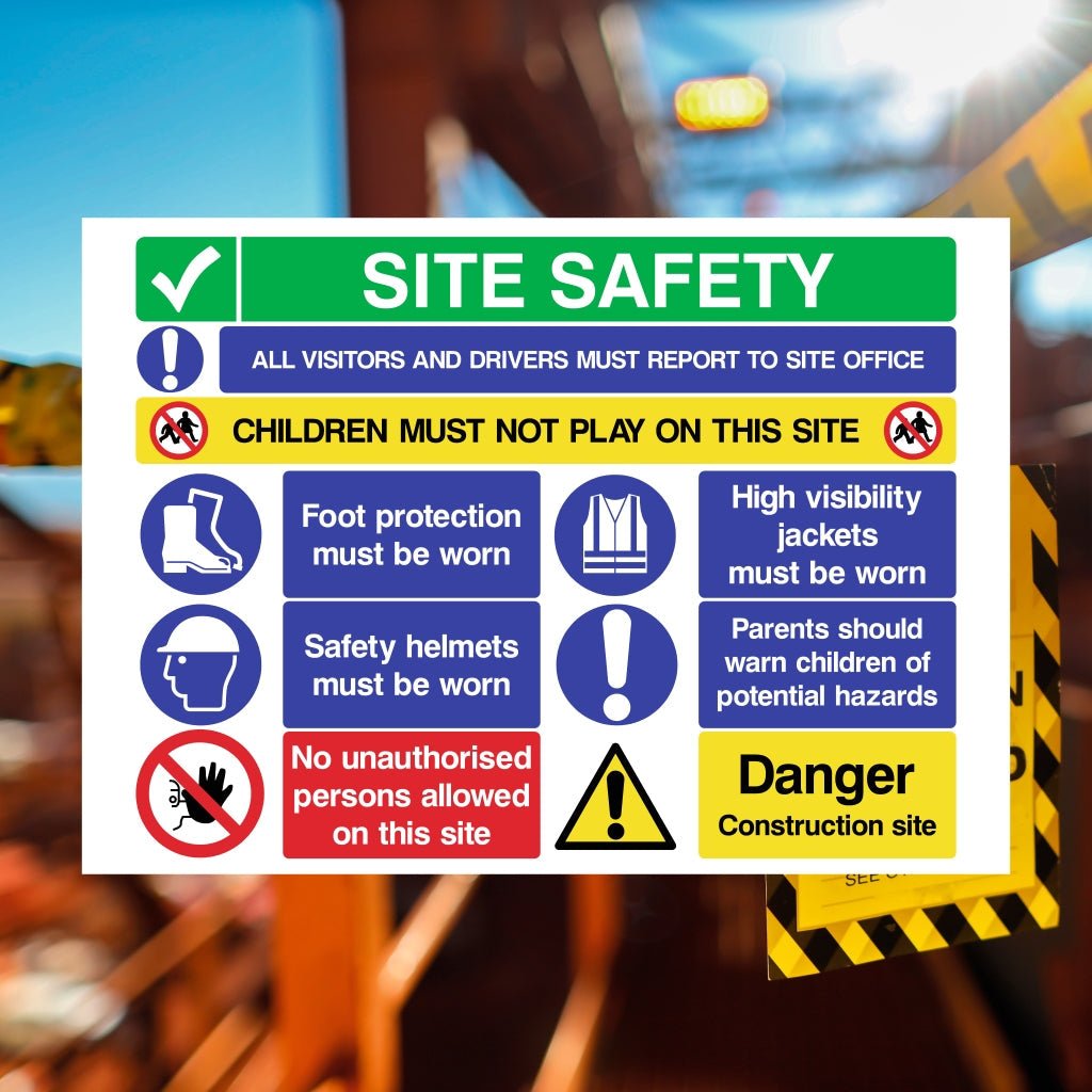 UK Site Safety MultiHazards Sign