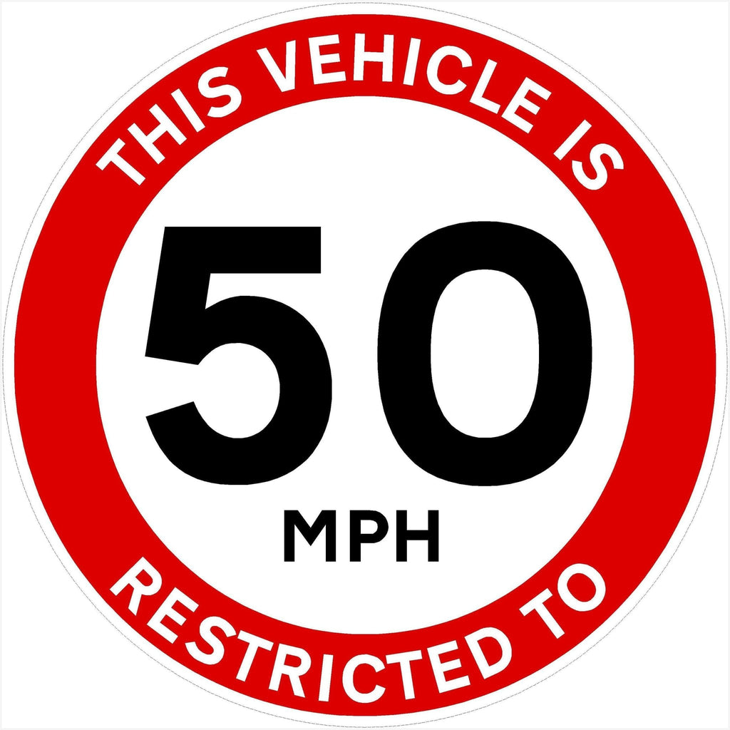 Vehicle Restricted Speed 50 MPH Sign - The Sign Shed